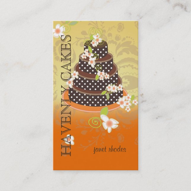Chocolate Wedding Cake/Bakery/pâtisserie Business Card (Front)