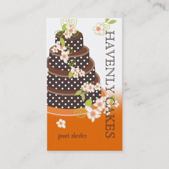 Chocolate Wedding Cake/Bakery/pâtisserie Business Card (Front)