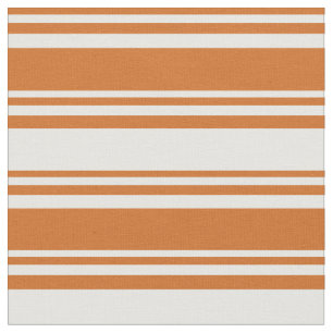 Chocolate & White Coloured Stripes Pattern Fabric