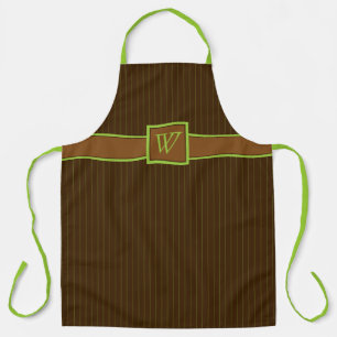 Chocolate with Lime Pinstripes Apron
