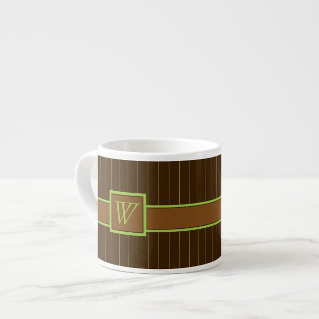 Chocolate with Lime Pinstripes Speciality Mug (Front Left)