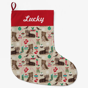 chocolate yorkie christmas stocking