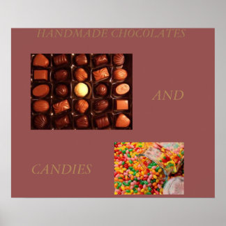 CHOCOLATES AND CANDY ART POSTER