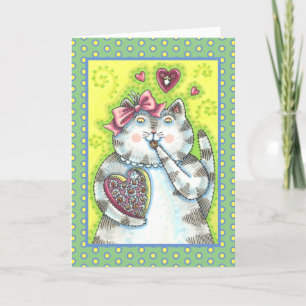 CHOCOLATES FROM KITTEN'S SECRET ADMIRER, VALENTINE HOLIDAY CARD