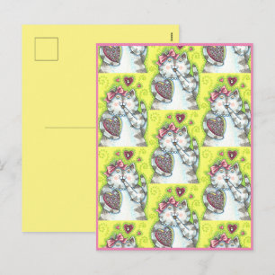 CHOCOLATES FROM KITTEN'S SECRET ADMIRER, VALENTINE HOLIDAY POSTCARD