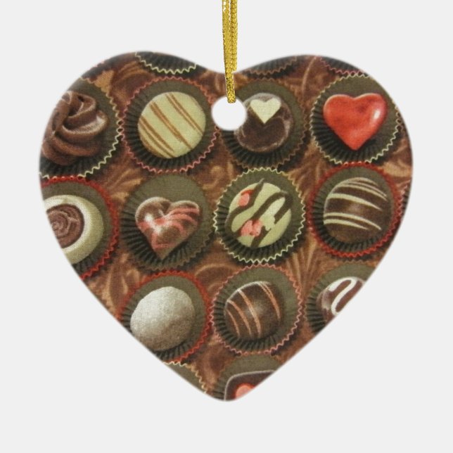 Chocolates & Truffles Ceramic Tree Decoration (Front)