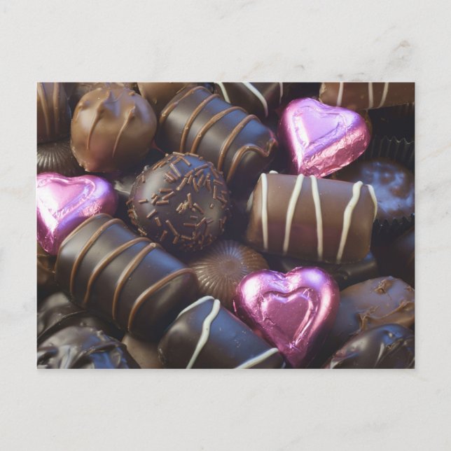 chocolates with pink foil postcard (Front)