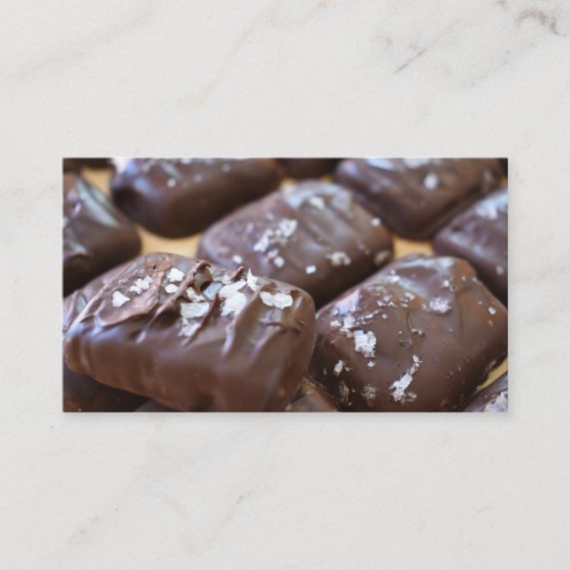Chocolatier Chocolate Bon Bon Candy Shop Foodie Business Card (Front)