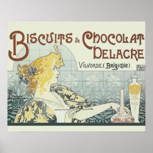 Chocoloate Art Nouveau Poster