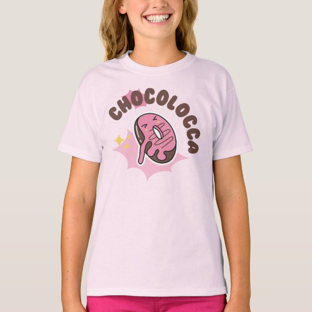 chocolocca (crazy for chocolate with doughnuts) T-Shirt (Front)
