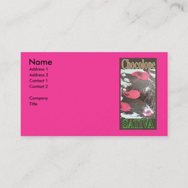 CHOCOLOPE SATIVA BUSINESS CARD (Front)
