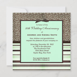 ChocoMint 50th Wedding Anniversary Invitation