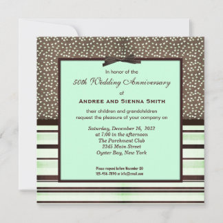 ChocoMint 50th Wedding Anniversary Invitation