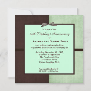 ChocoMint 50th Wedding Anniversary Invitation