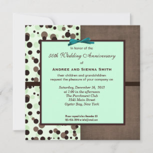 ChocoMint 50th Wedding Anniversary Invitation