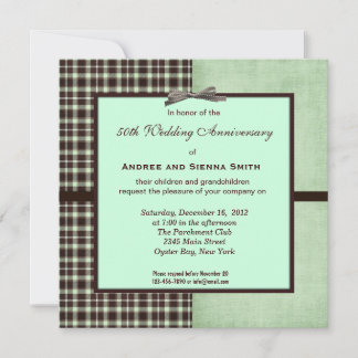 ChocoMint 50th Wedding Anniversary Invitation