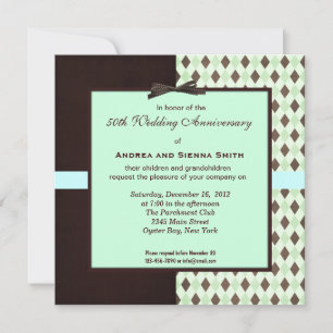 ChocoMint 50th Wedding Anniversary Invitation