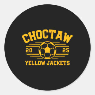 Choctaw Yellow Jackets Soccer Byll 2025 Hs Classic Round Sticker