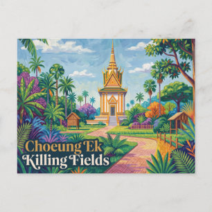 Choeung Ek Killing Fields Cambodia Postcard