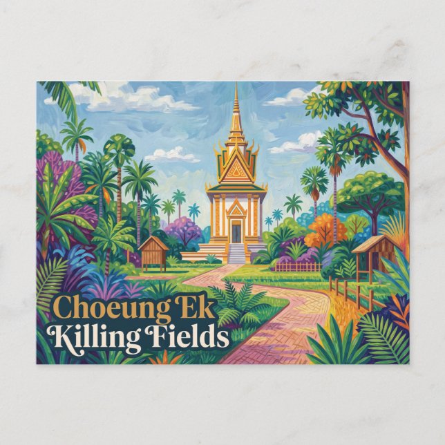 Choeung Ek Killing Fields Cambodia Postcard (Front)