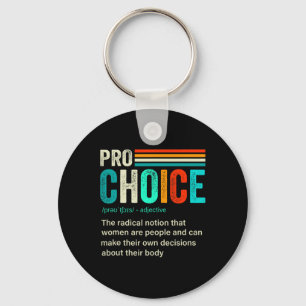 Choice Definition Feminist Women's Rights Retro Vi Key Ring