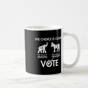 Choice Is Clear The Voice Reason Vote Trump Biden Coffee Mug