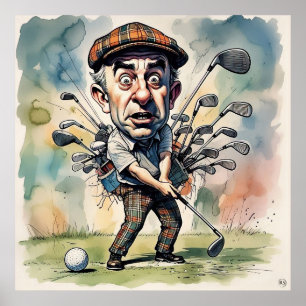 Choice of club - Large Golf Art Print