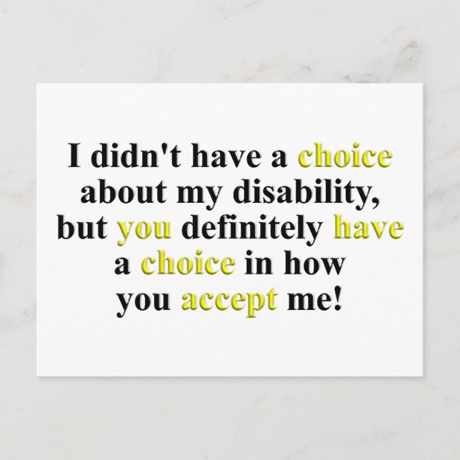 Choice Postcard (Front)