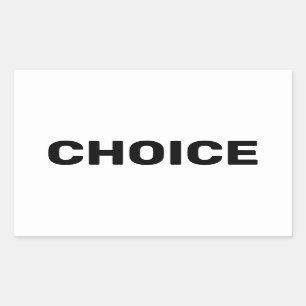 Choice white black women pro choice abortion right rectangular sticker