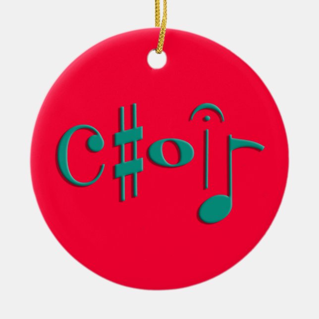 choir ceramic tree decoration (Front)