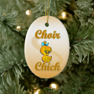 Choir Chick Ceramic Tree Decoration