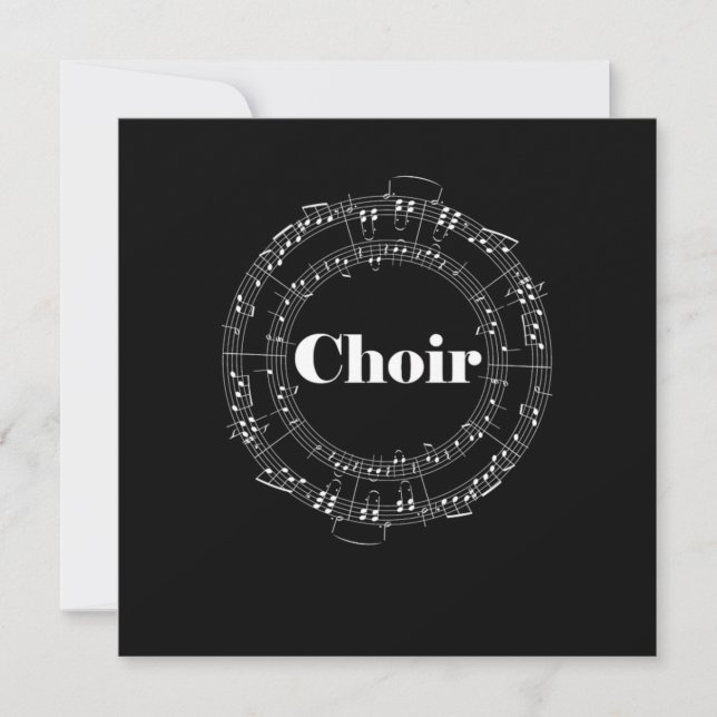 Choir Chorus Choral Music Conductor Notes Gift Invitation (Front)