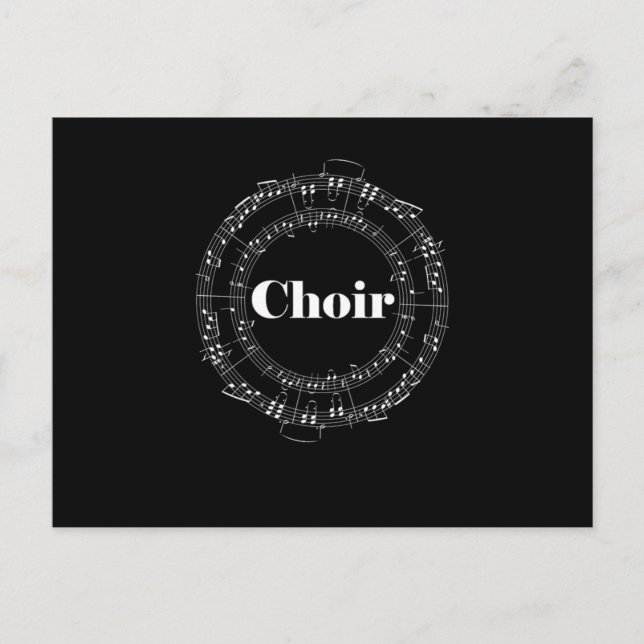 Choir Chorus Choral Music Conductor Notes Gift Postcard (Front)