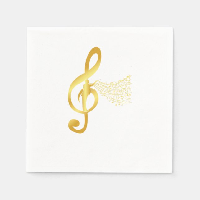 Choir Conductor Clef Notes Choral Music Chorus Gif Napkin (Front)
