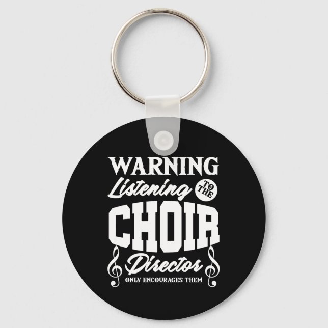 Choir Director Chorus Choral Music Singer Gift Key Ring (Front)
