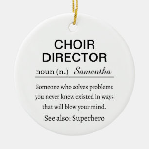 Choir Director Definition Ceramic Tree Decoration