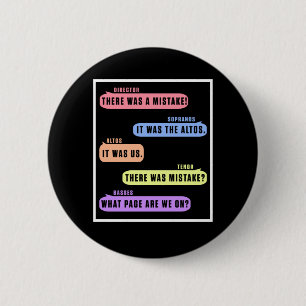 Choir Director Tenor Soprano Altos Basses Chorus G 6 Cm Round Badge