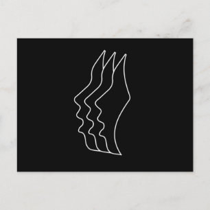 Choir Facial Profile Singing Chorus Choral Music G Postcard