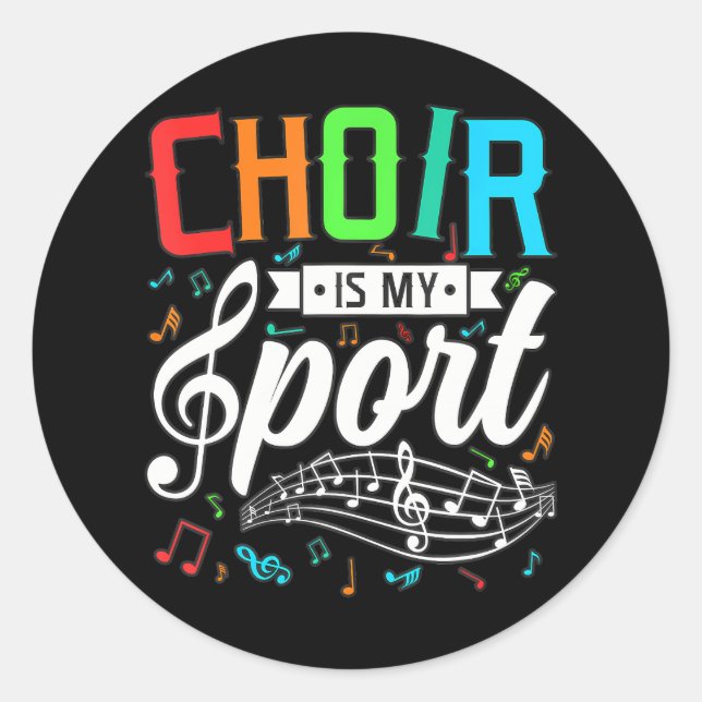 Choir Is Myport Choiringeringing Lover Classic Round Sticker (Front)