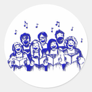 Choir members/singers classic round sticker