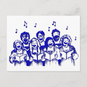 Choir members/singers postcard