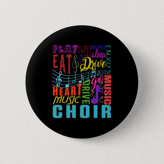 Choir Music Chorus Choral Music Conductor Gift 6 Cm Round Badge (Front)