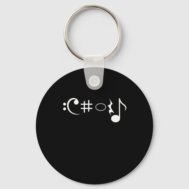 Choir Music Notes Singer Singing Musician Gift Key Ring (Front)
