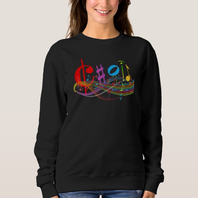 Choir Music Symbols Favourite Class Back To School Sweatshirt (Front)