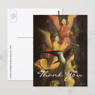Choir of Angels by Simon Marmion, Renaissance Art Postcard