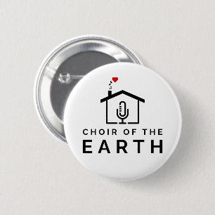 Choir of the Earth logo - white - 6 Cm Round Badge