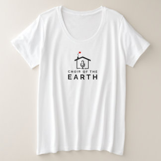 Choir of the Earth Logo - White - Women's Plus Size T-Shirt