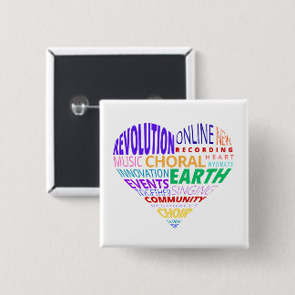 Choir of the Earth Word Cloud 15 Cm Square Badge