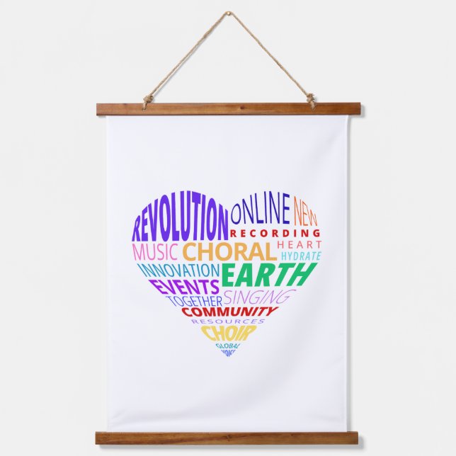Choir of the Earth Word Cloud Hanging Tapestry (Front)