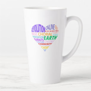 Choir of the Earth Word Cloud Latte Mug